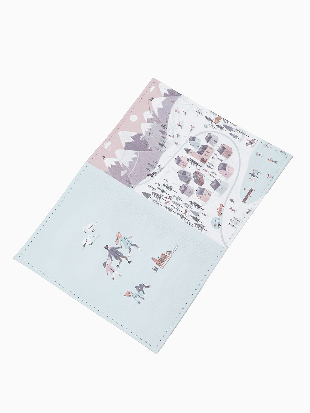 Набор от Alessandro Beato из натуральной кожи с принтом "Кантри-клаб в горах зимой"