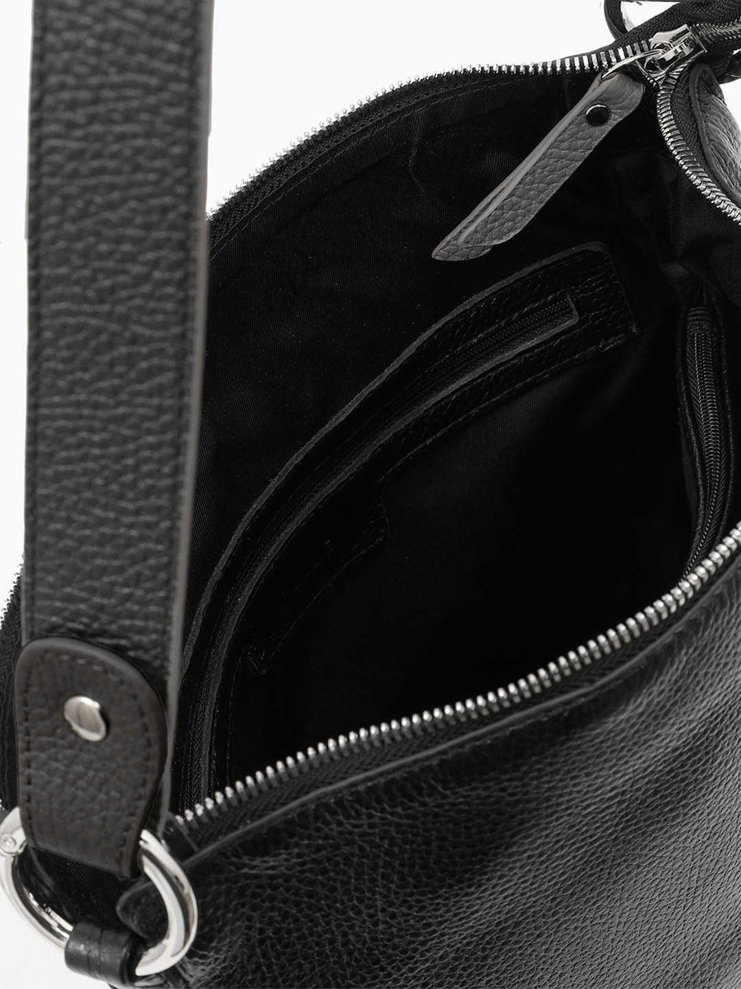 Сумка-мешок с боковыми карманами c фирменным логотипом FOLLE в чёрном цвете