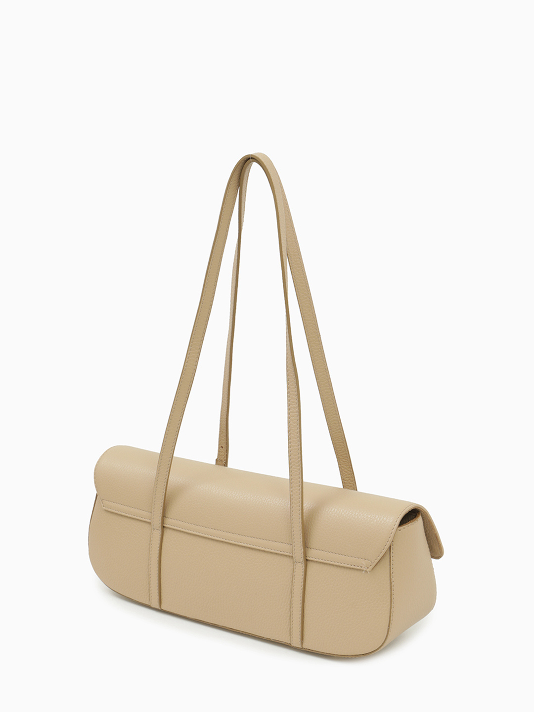 Багет из натуральной кожи в песочном цвете с лимитированной фурнитурой ARCADIA