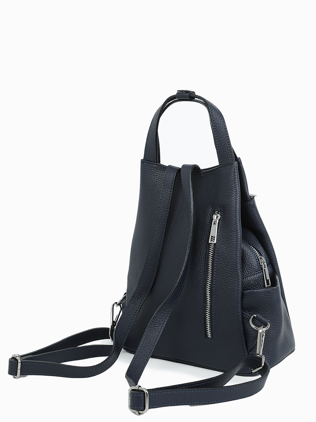 Сумка - рюкзак с волнообразным карманом и металлическими буквами Be Nice в синем цвете