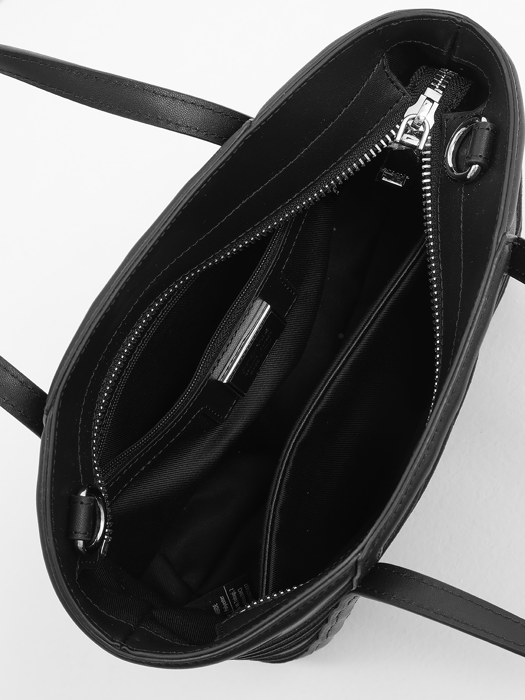 Сумка-трапеция в размере S с тиснёным логотипом CROMIA в чёрном цвете