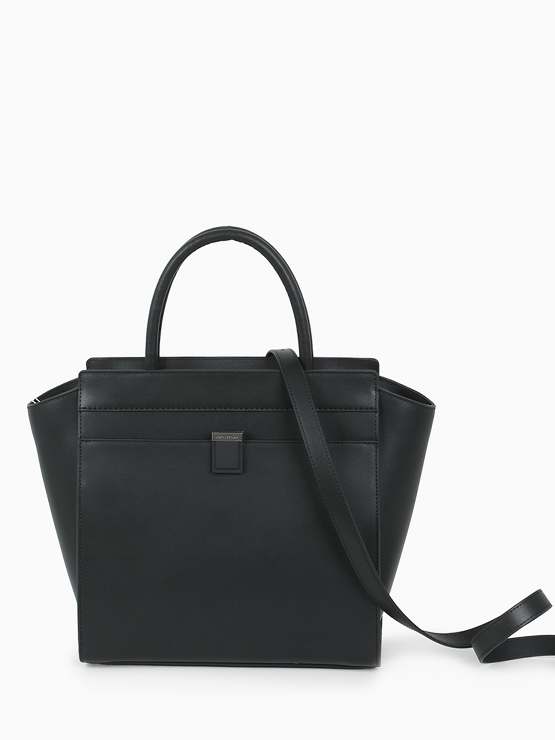 Тоут от бренда CROMIA в гладкой коже чёрного цвета