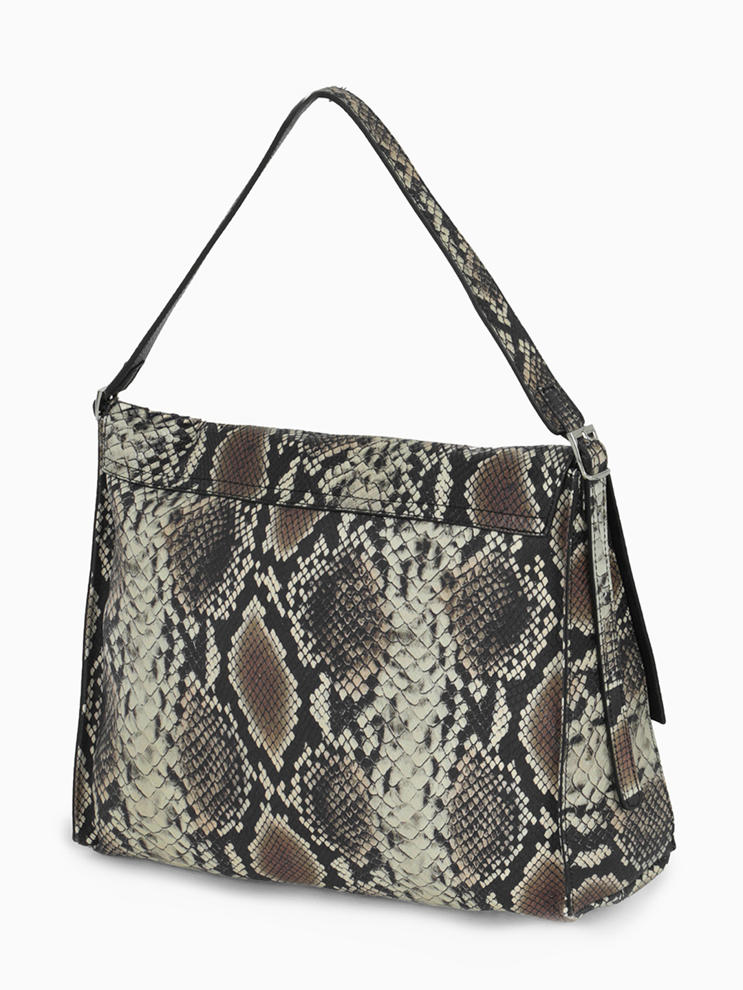 Сумка-хобо из натуральней кожи с отделкой под змею от RIPANI