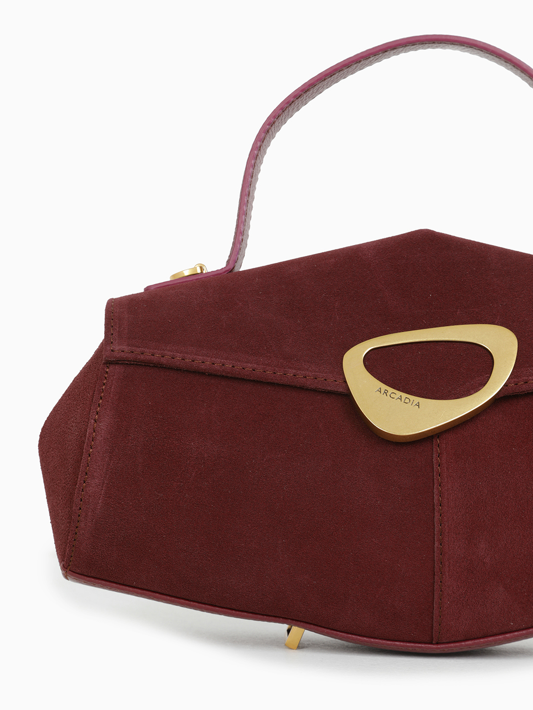 Бордовый замшевый сэтчел CALIPSO от ARCADIA в размере S