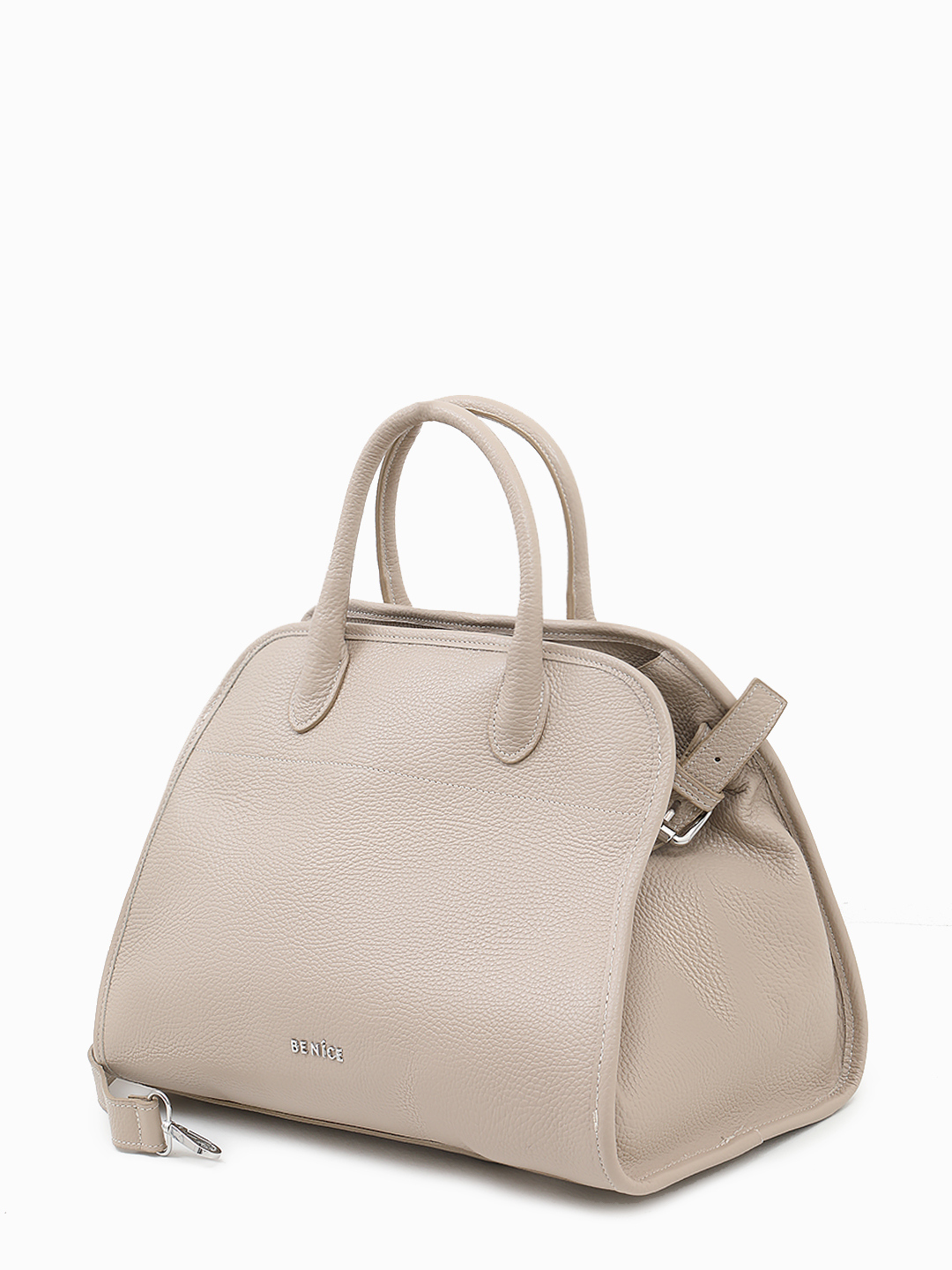 Классическая сумка MARTA с тиснёным логотипом BE NICE в мраморном оттенке