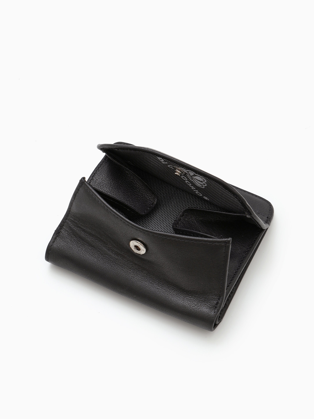 Мужской мини кошелек с именными буквами Di Gregorio чёрного цвета