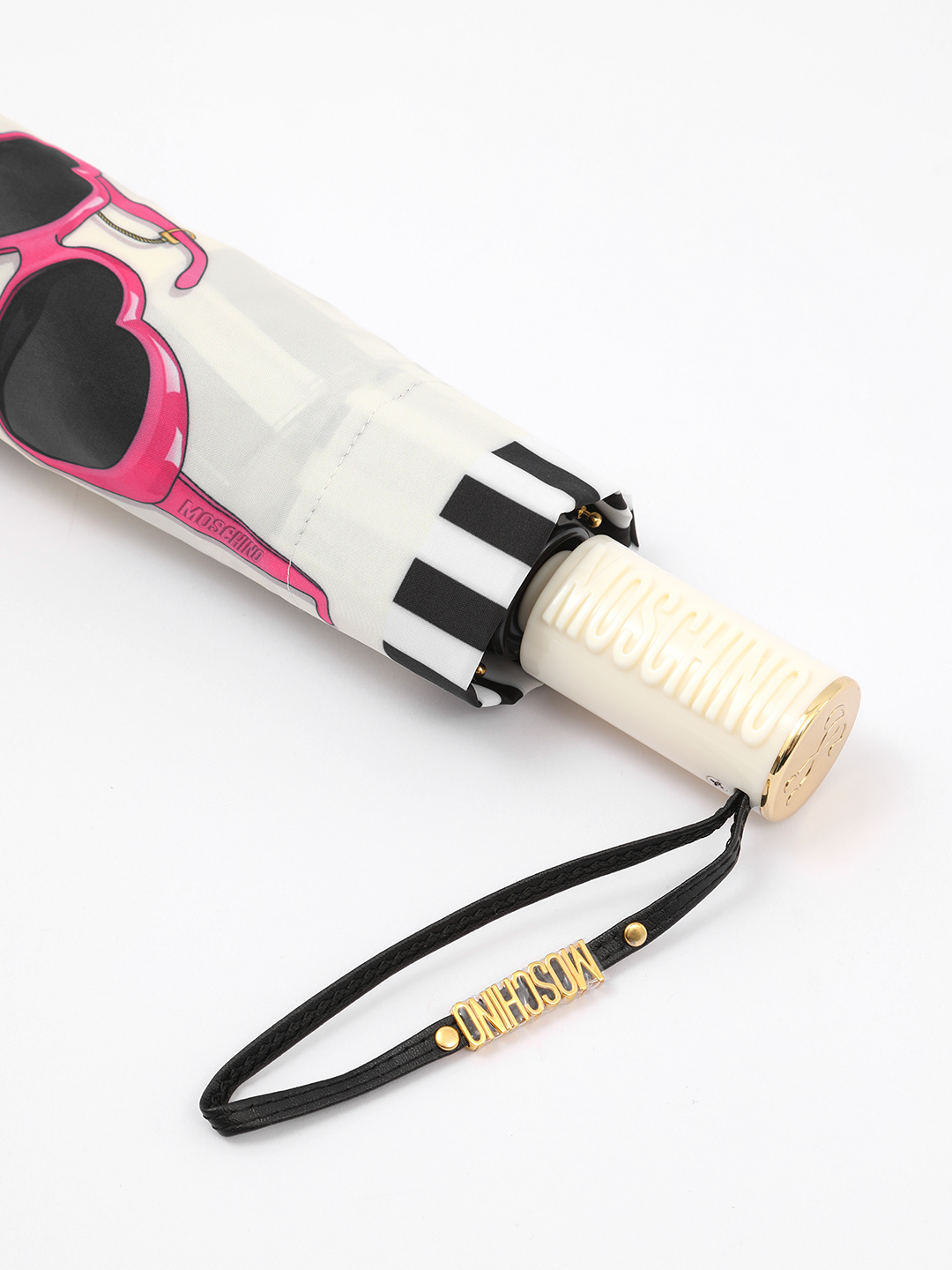 Зонт-автомат mini с принтом солнцезащитных очков от MOSCHINO