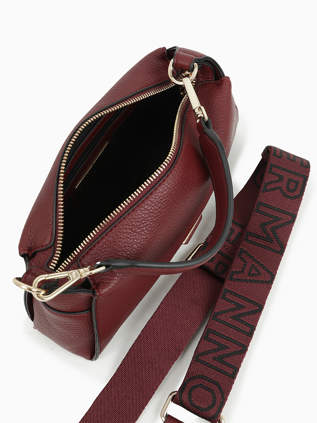 Кросс-боди от Ermanno Firenze из качественной экокожи в винном цвете