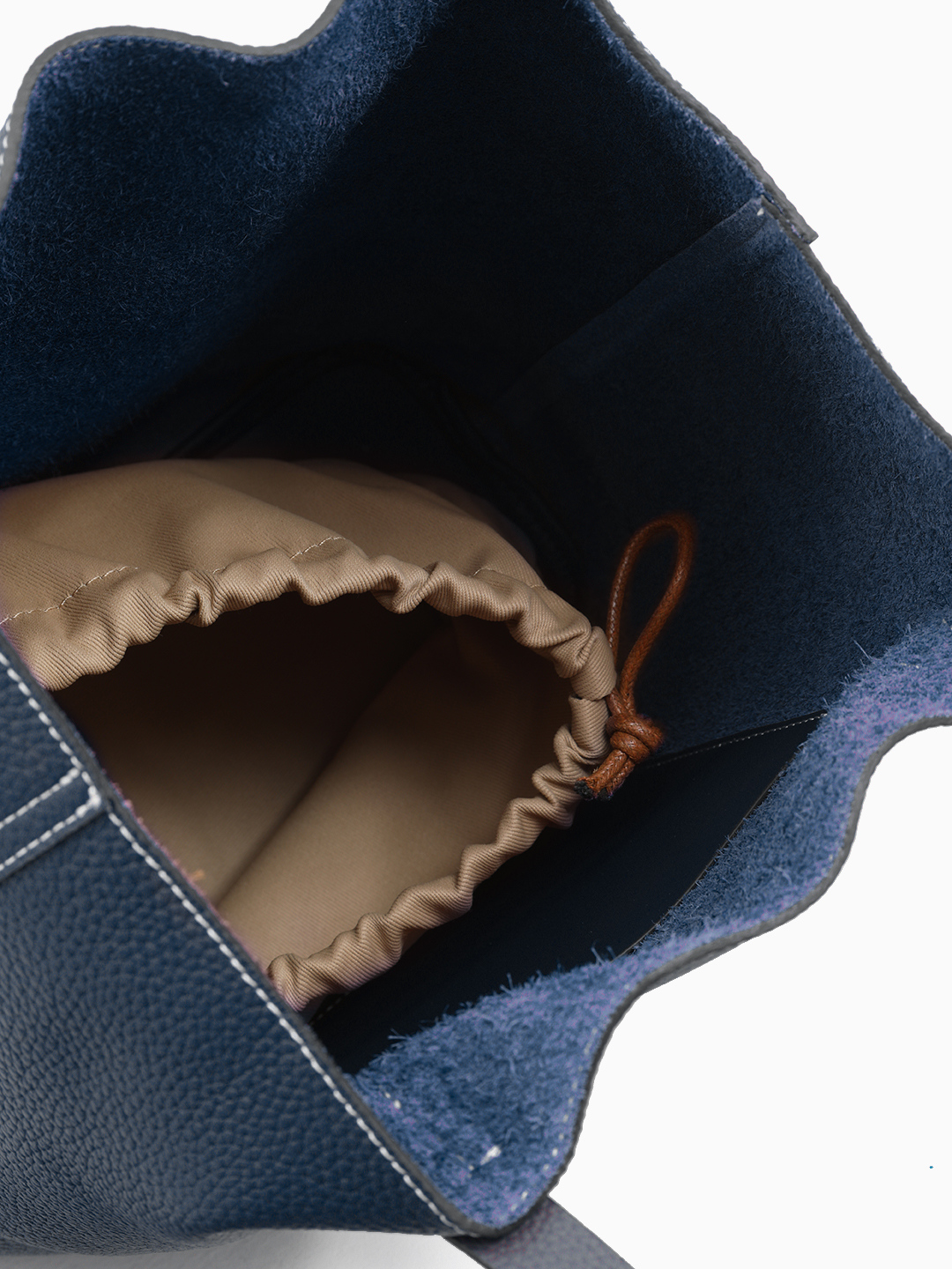 Сумка-шоппер с текстильным мешком для мелочей от IVORY в синем цвете