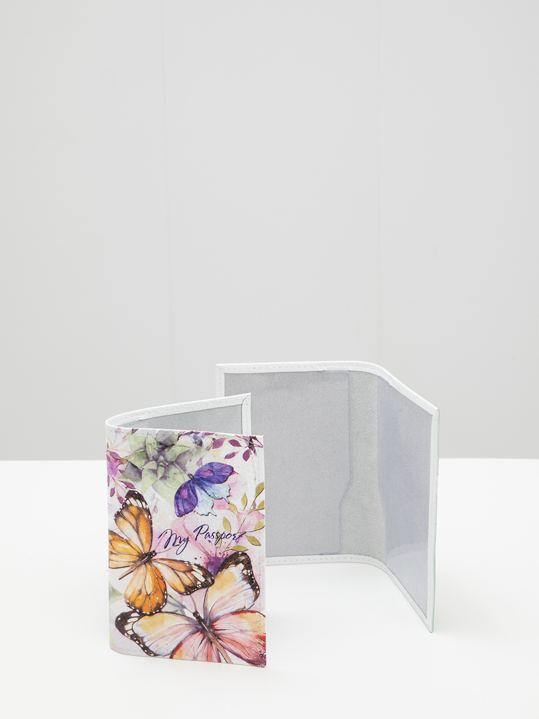 Обложка для паспорта от Alessandro Beato из натуральной кожи с принтом бабочек