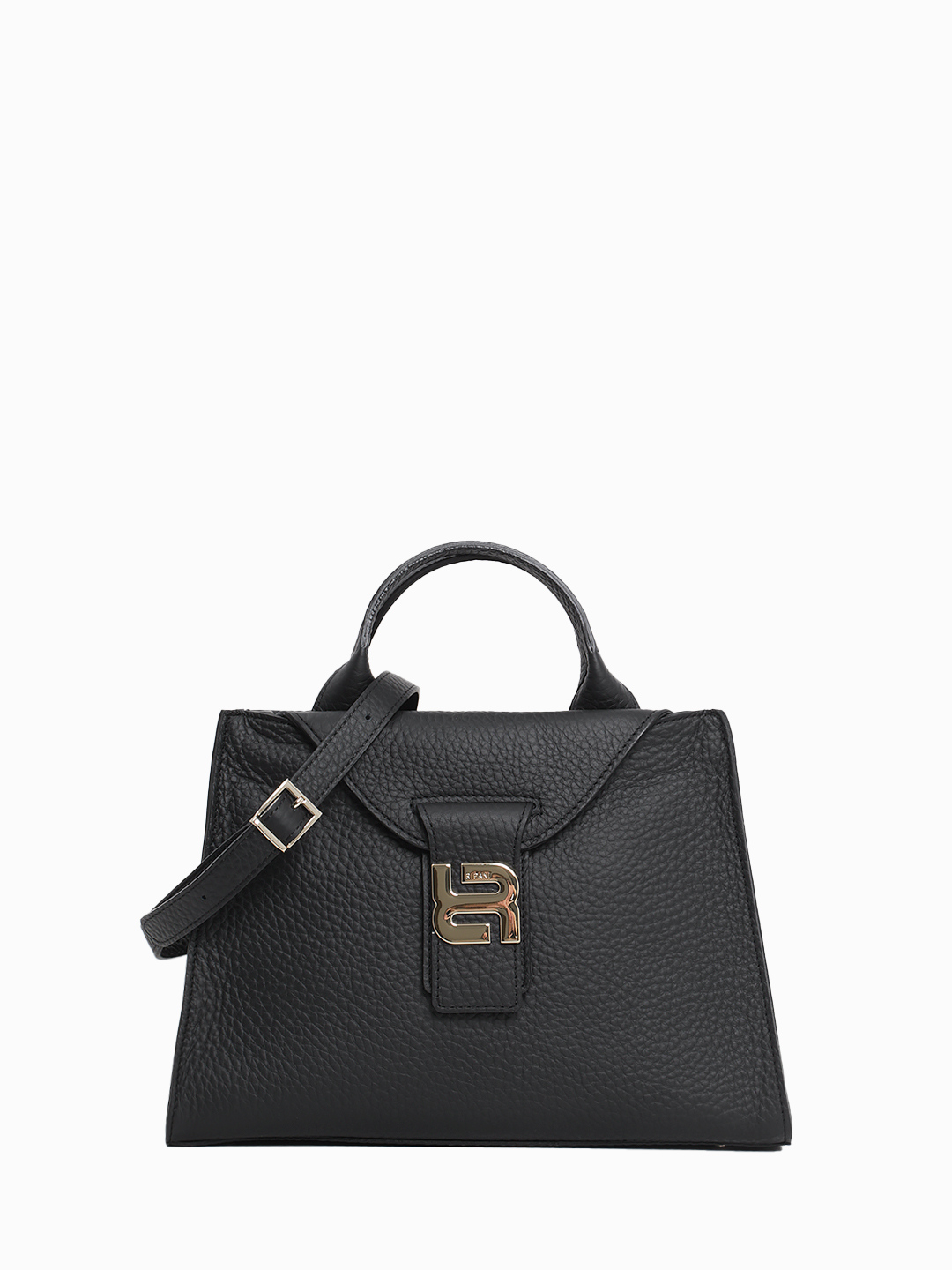 Сумка-трапеция со знаковой монограммой RIPANI чёрного цвета