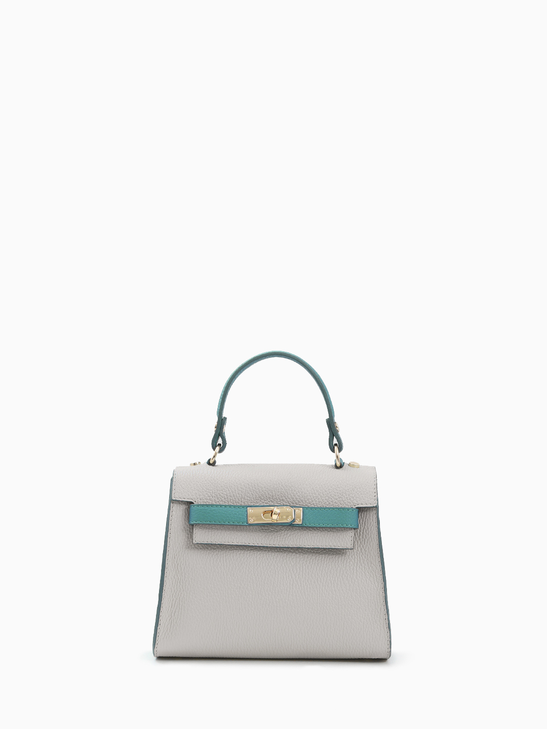 Сэтчел с золотистой поворотной фурнитурой и отделкой из кожи изумрудного цвета от Be Nice