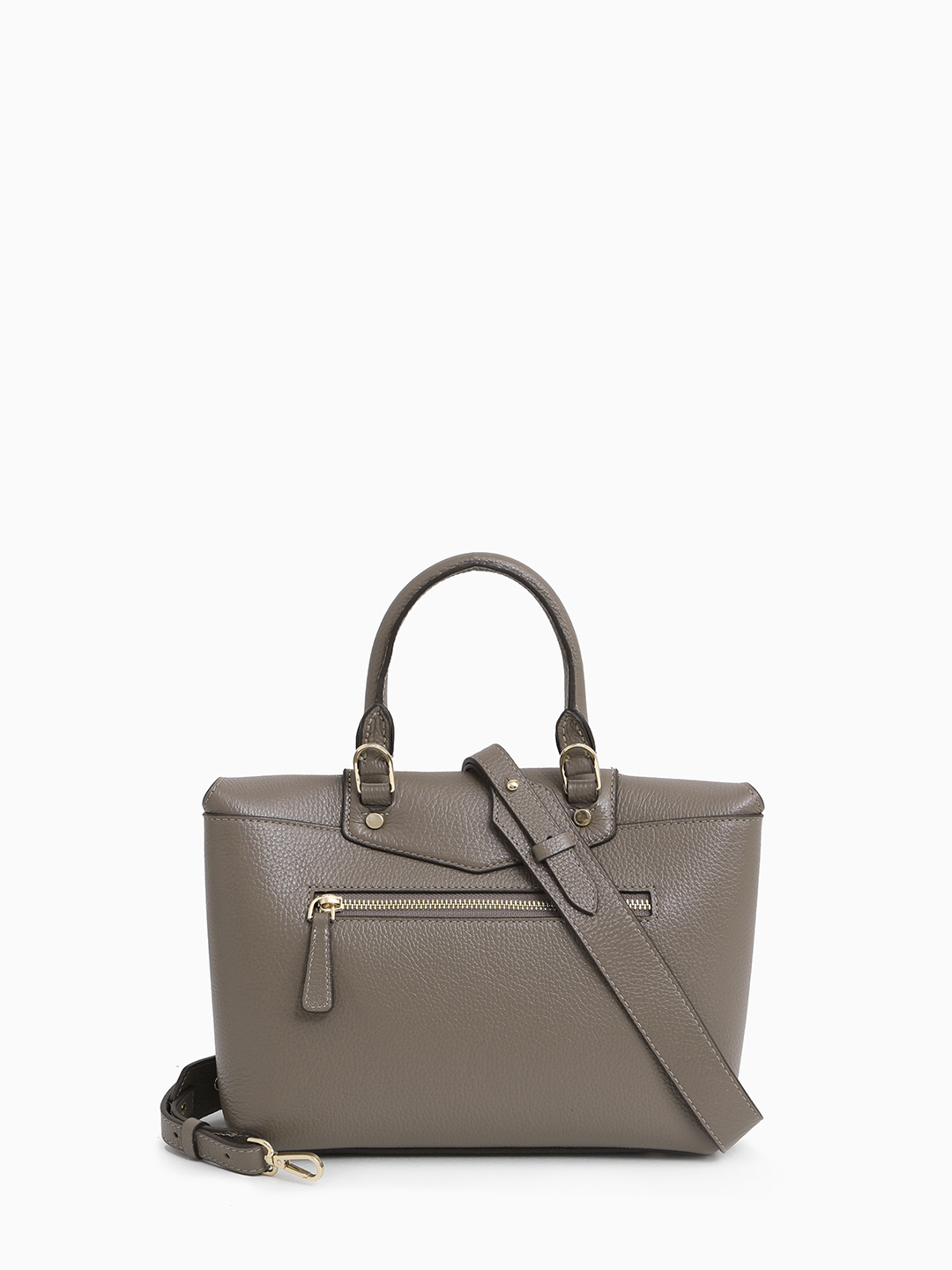 Однорукий сэтчел с тиснёным логотипом Vanessa Scani оттенка тауп