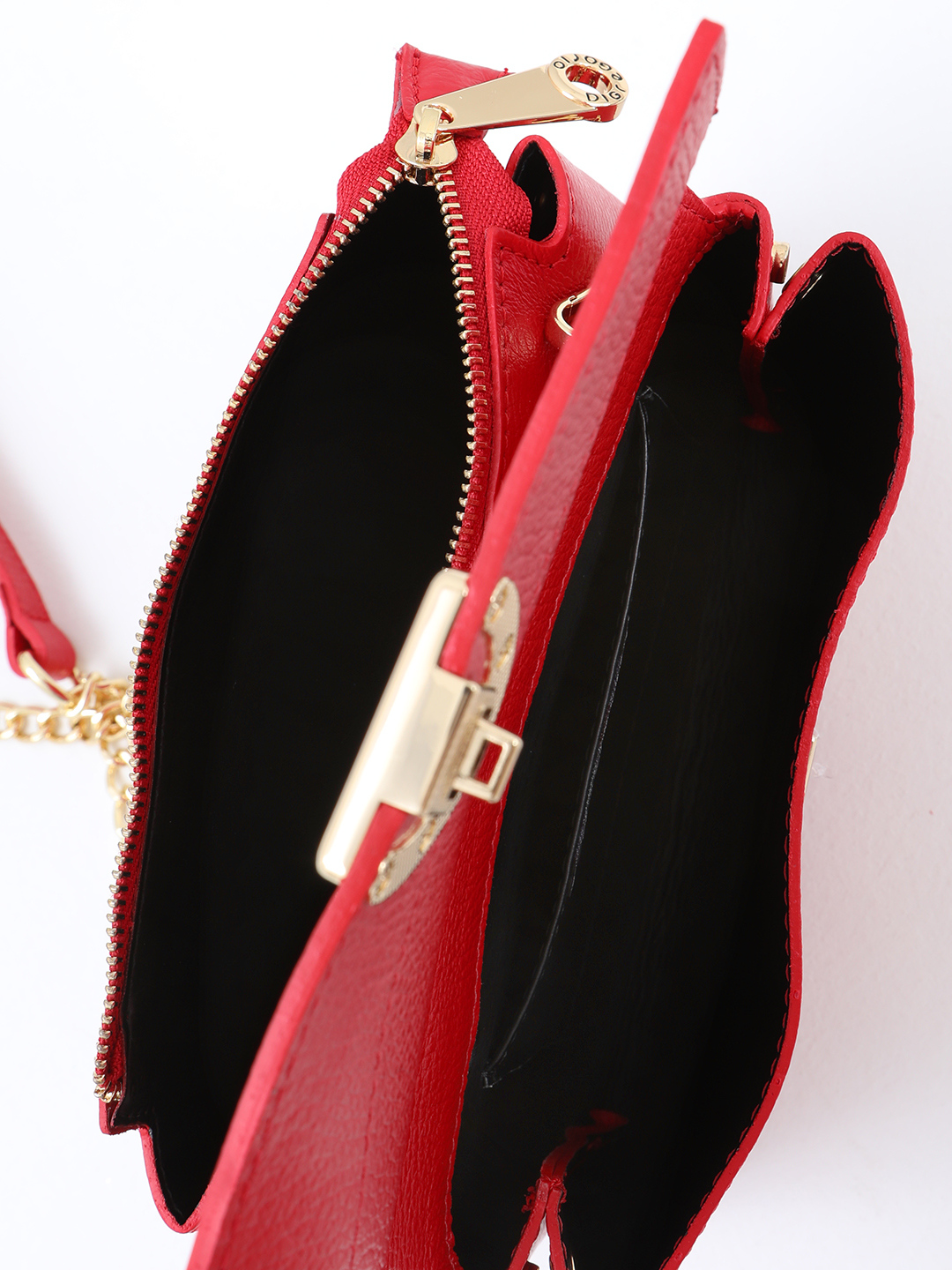  Сэтчел с декоративной пряжкой от Di Gregorio красного цвета