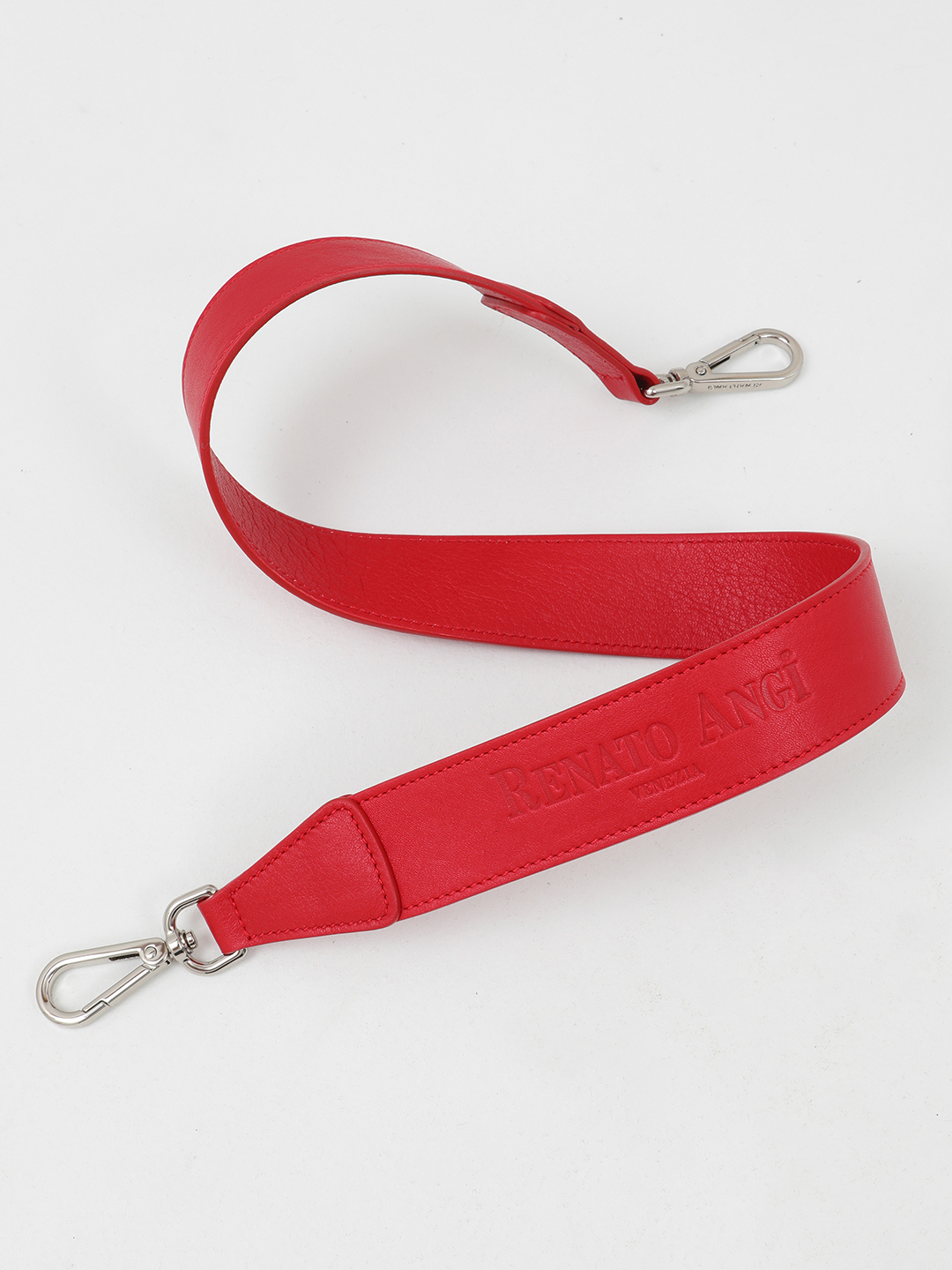 Красная кросс-боди с тремя отделениями и логотипом Renato Angi