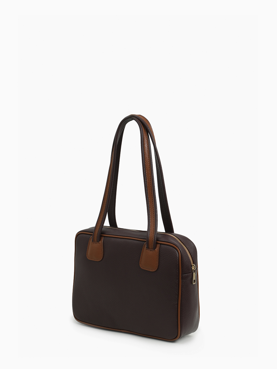 Бордовая сумка в размере М с золотистой фурнитурой от FOLLE