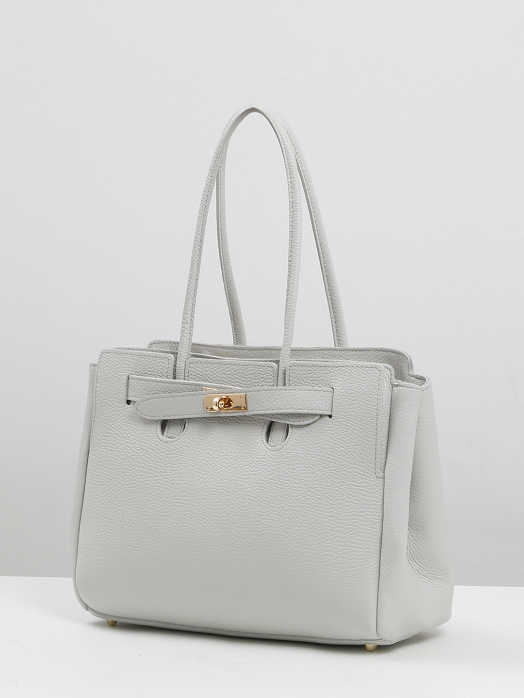 Шоппер "LUANA" с двумя длинными ручками от BE NICE в сером цвете 