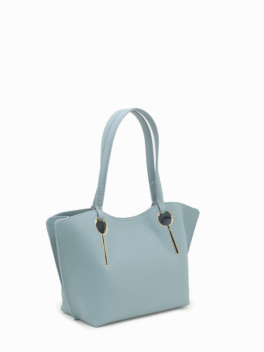 Сумка-тоут с яркой косметичкой на молнии от Gironacci в голубом оттенке pervinca