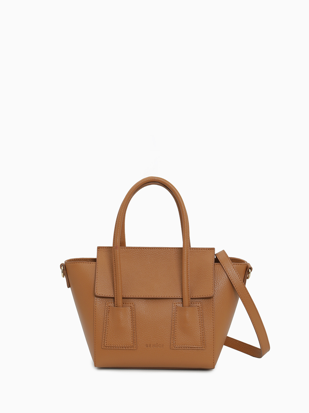 Рыжая сумка-тоут Lolly с тиснёным логотипом BE NICE