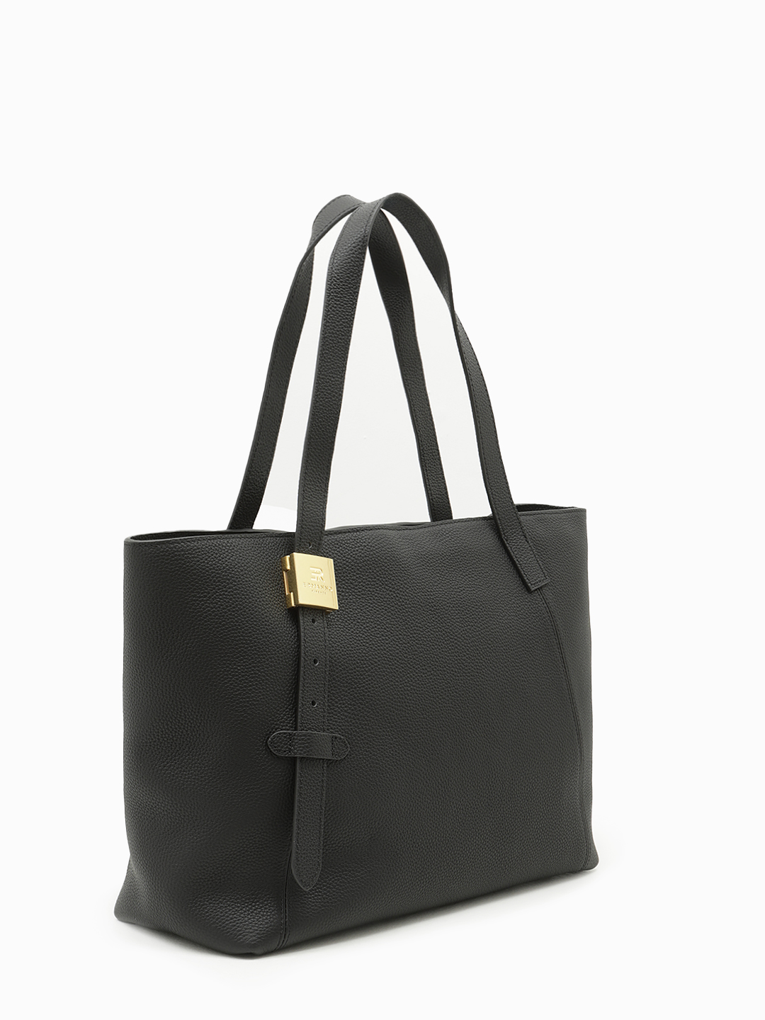 Классическая сумка от Ermanno Firenze из качественной натуральной кожи черного цвета