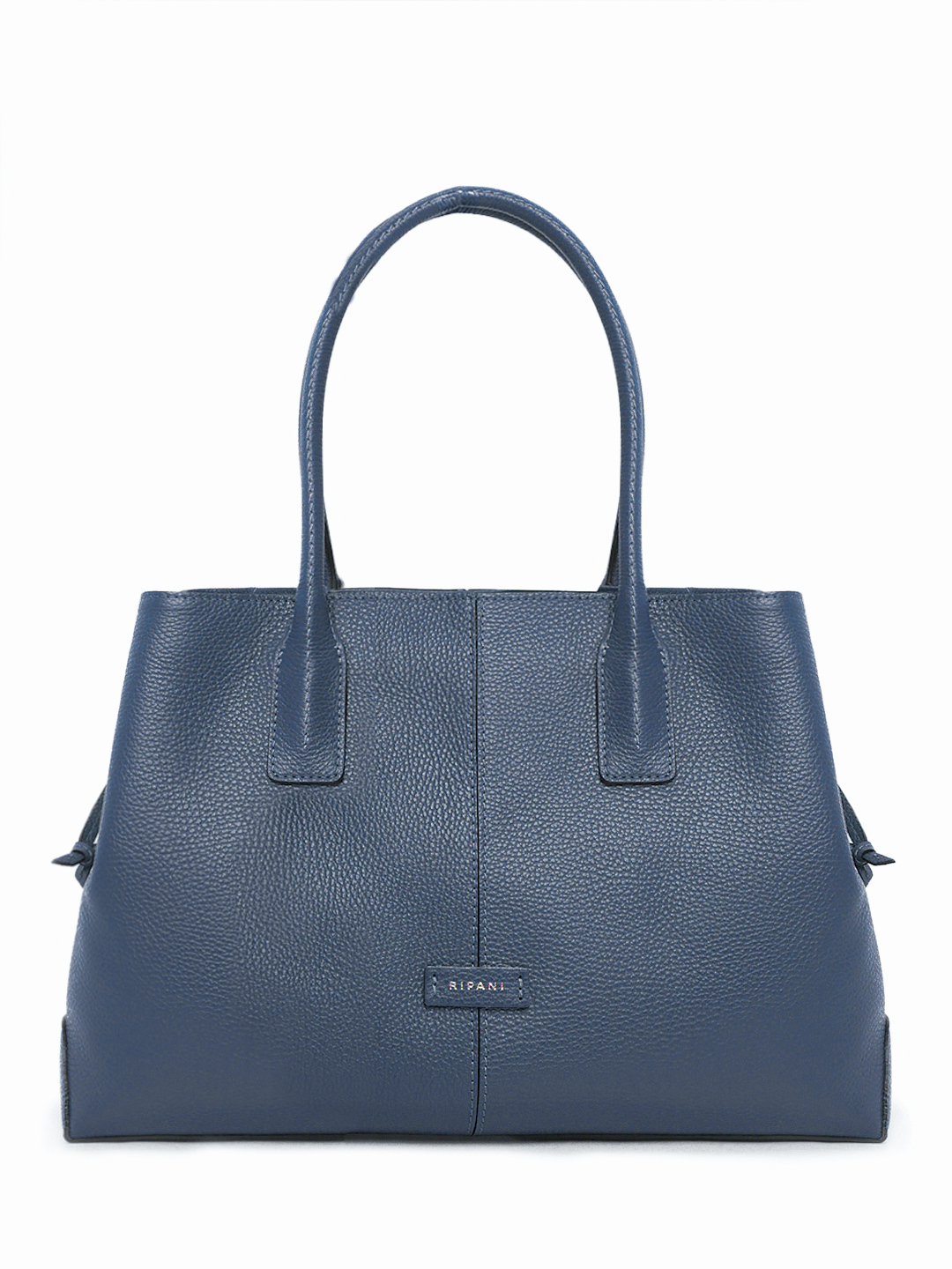 Классическая сумка с кожаной нашивкой с логотипом RIPANI в синем цвете