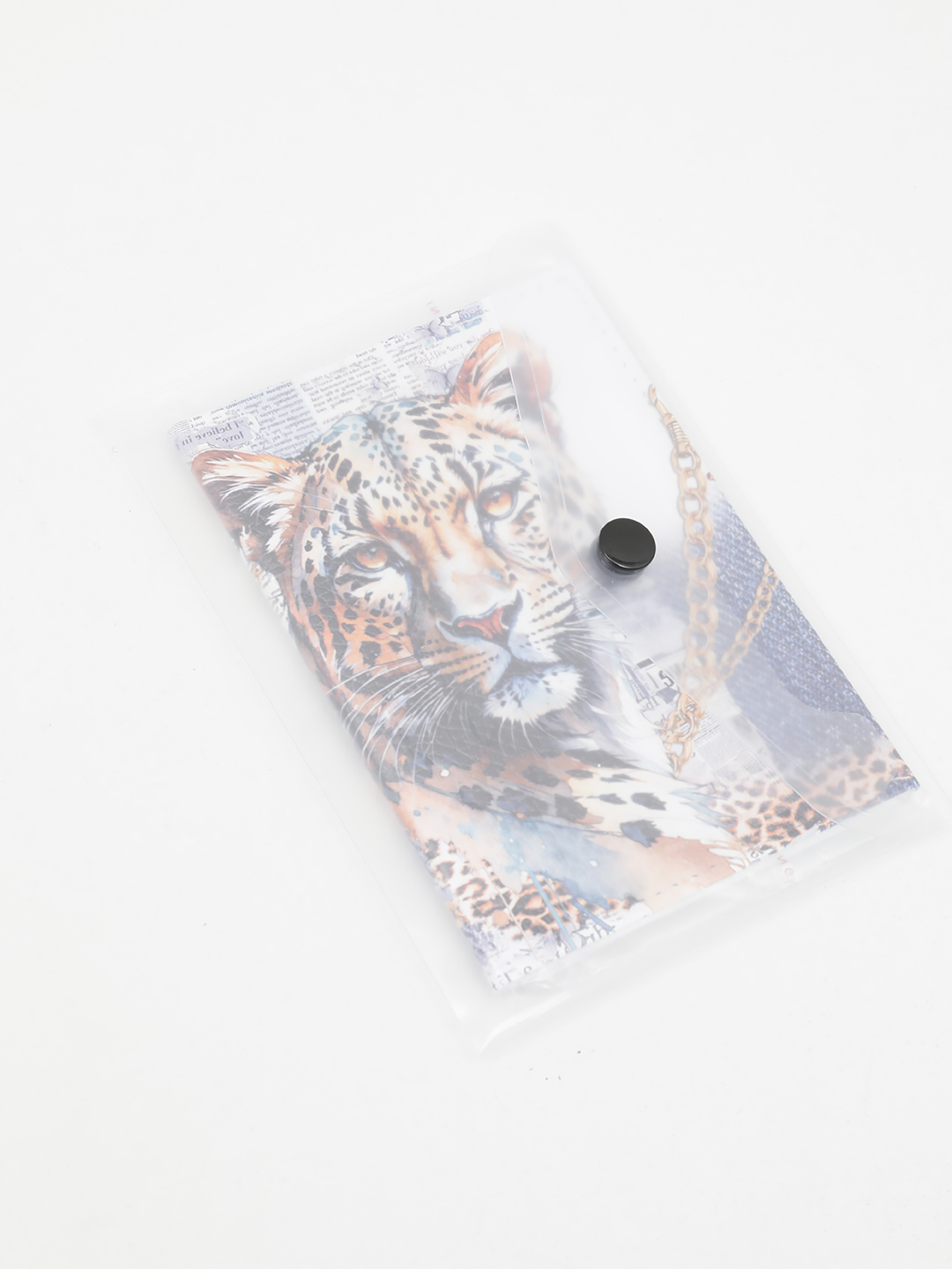 Обложка для паспорта от Alessandro Beato из натуральной кожи с принтом леопарда