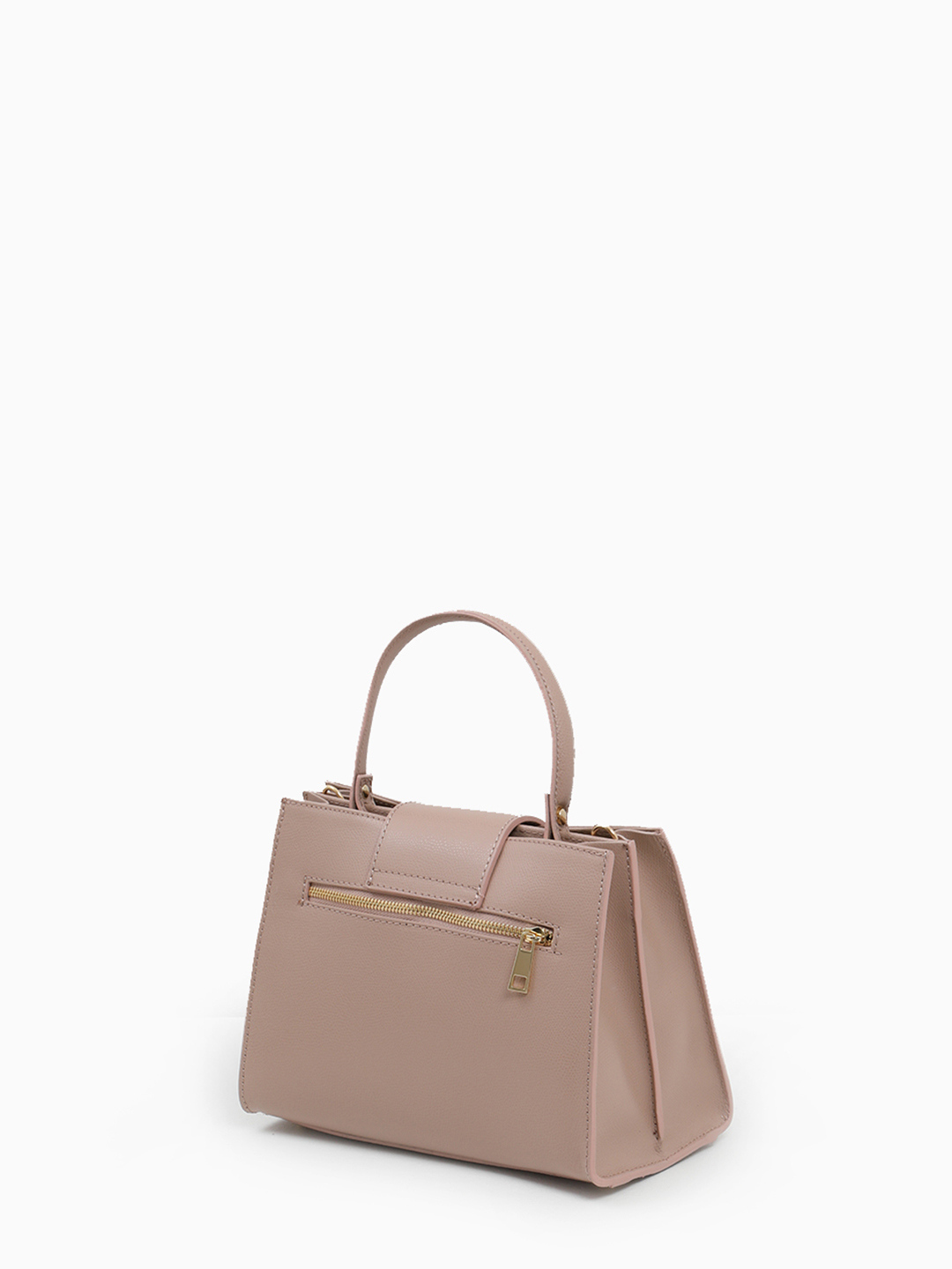Сумка-тоут CAMELIA с фурнитурой в виде ремня от BE NICE пудрового оттенка
