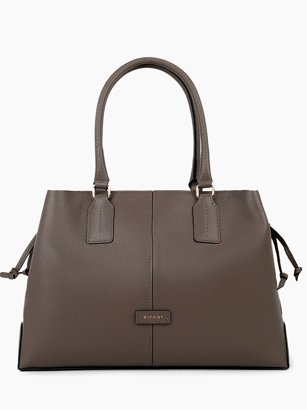 Прямоугольный шоппер с высокими ручками от RIPANI в коричневом цвете