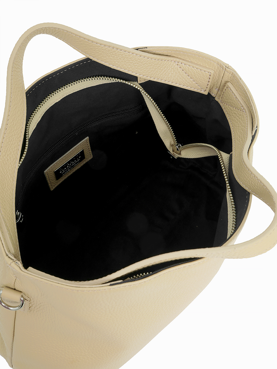 Сумка-тоут с тиснёным логотипом RIPANI в бежевом оттенке