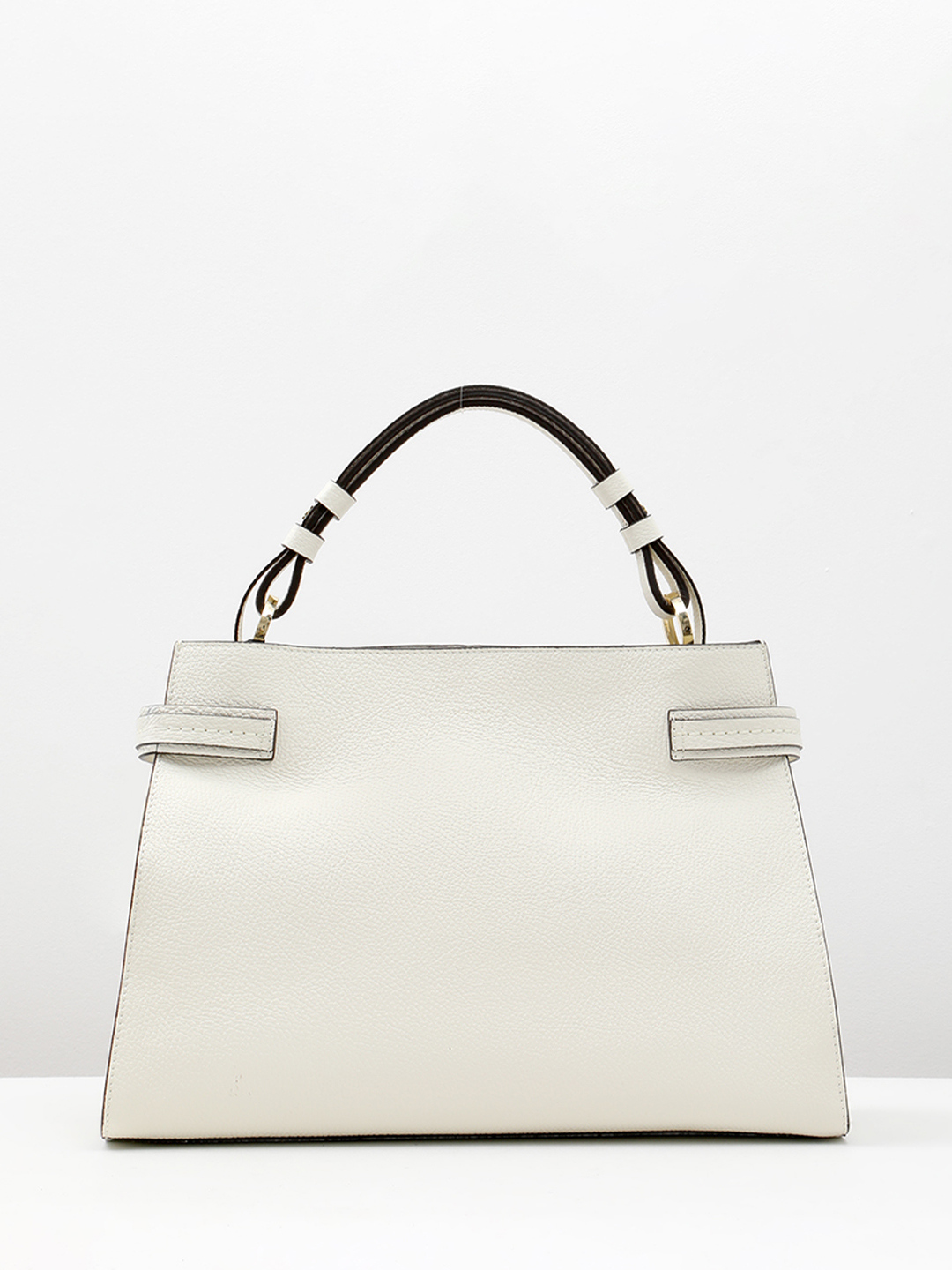 Сумка-тоут с небольшим тиснёным логотипом Loristella в оттенке латте