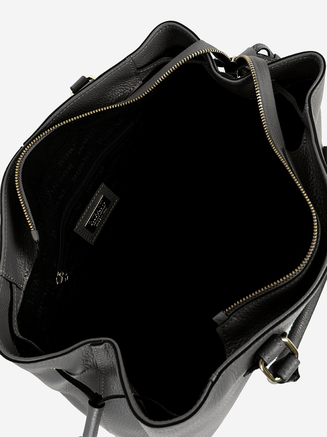 Прямоугольный шоппер с высокими ручками от RIPANI в чёрном цвете