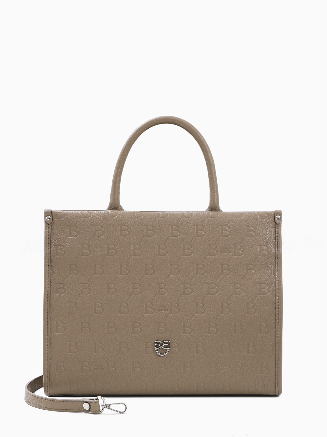 Классическая сумка с брендовым штампом Sara Burglar в ореховом оттенке