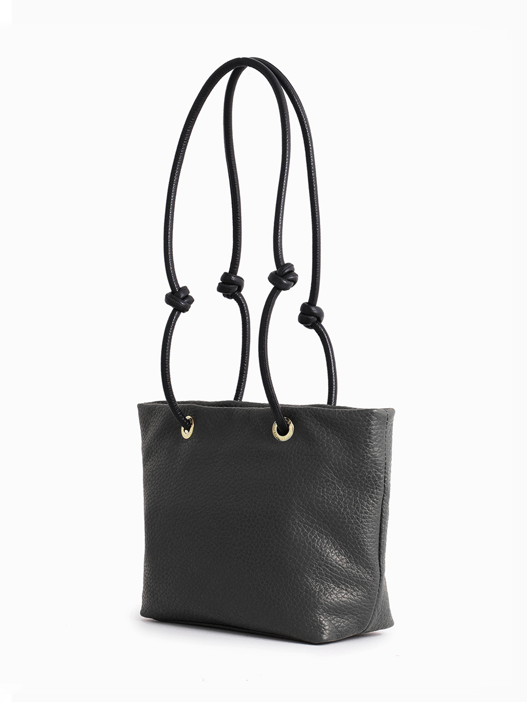 Сумка-шоппер в размере М с двойными ручками с узлами от Sara Burglar в чёрном цвете