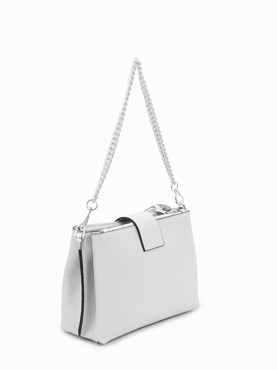 Кросс-боди "ANTONELLA" с серебристым ремнём-цепочкой от BE NICE в сером цвете