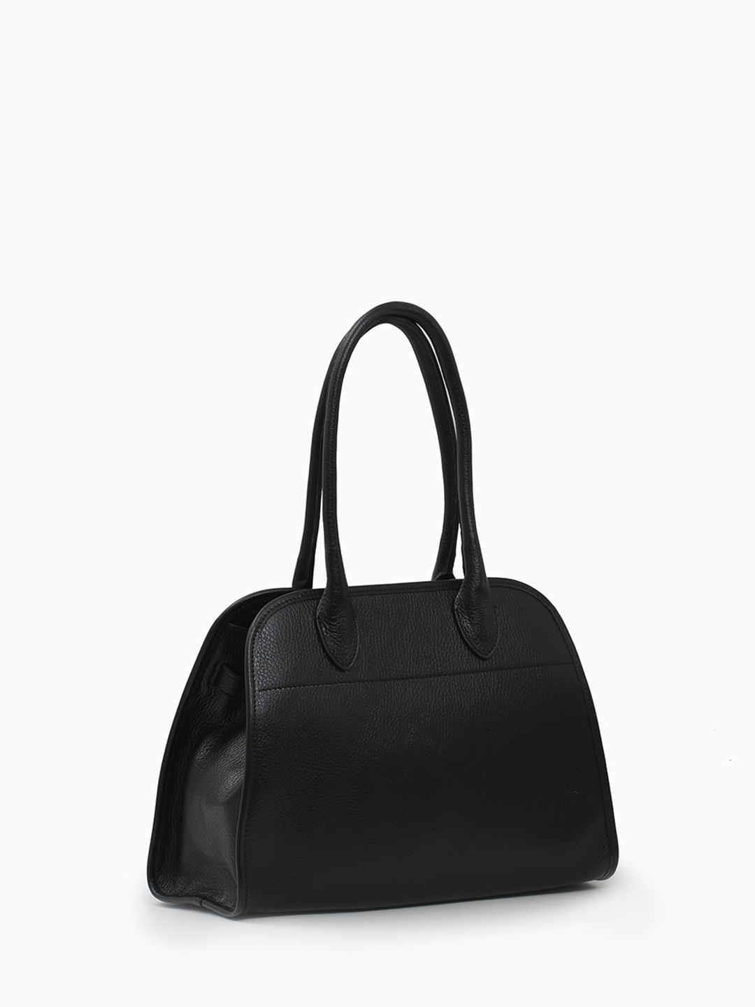 Классическая сумка с регулируемым ремнём от Di Gregorio в чёрном цвете