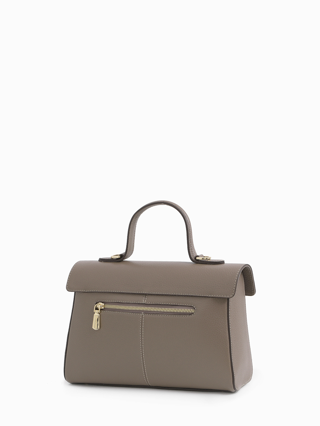 Сумка-портфель с металлическим логотипом Vanessa Scani в оттенке тауп