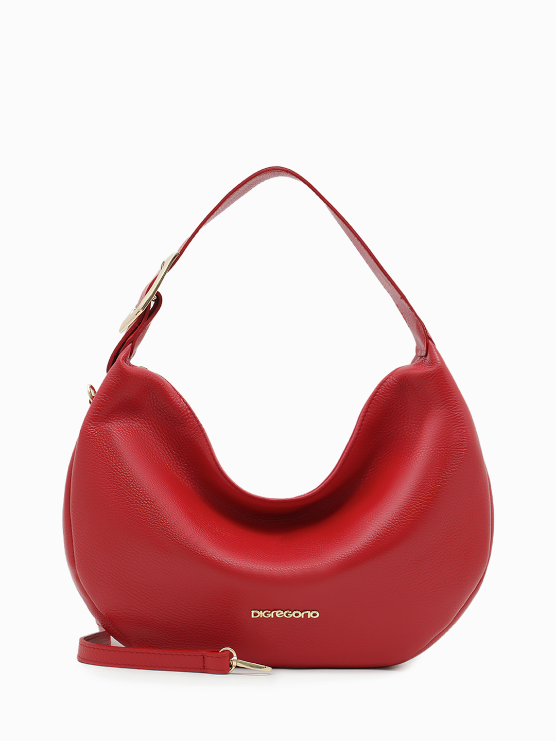 Мешок с акцентной фурнитурой от Di Gregorio в красном цвете