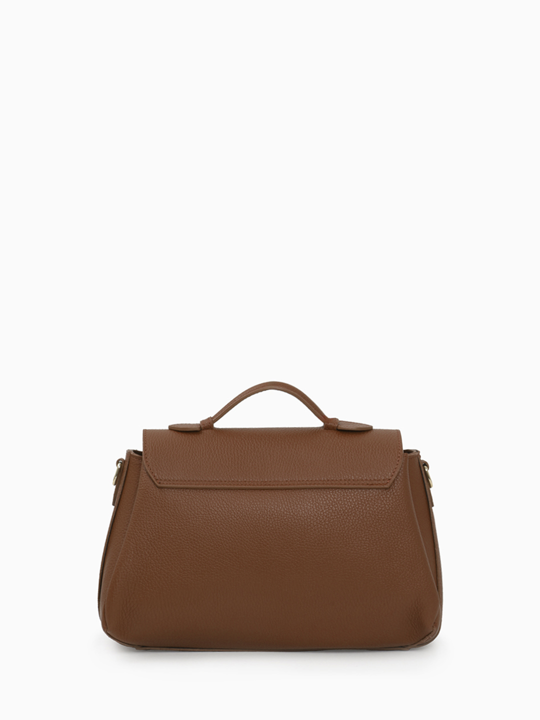 Сумка-сэтчел с пряжкой из золотого металла от Di Gregorio в коричневом оттенке