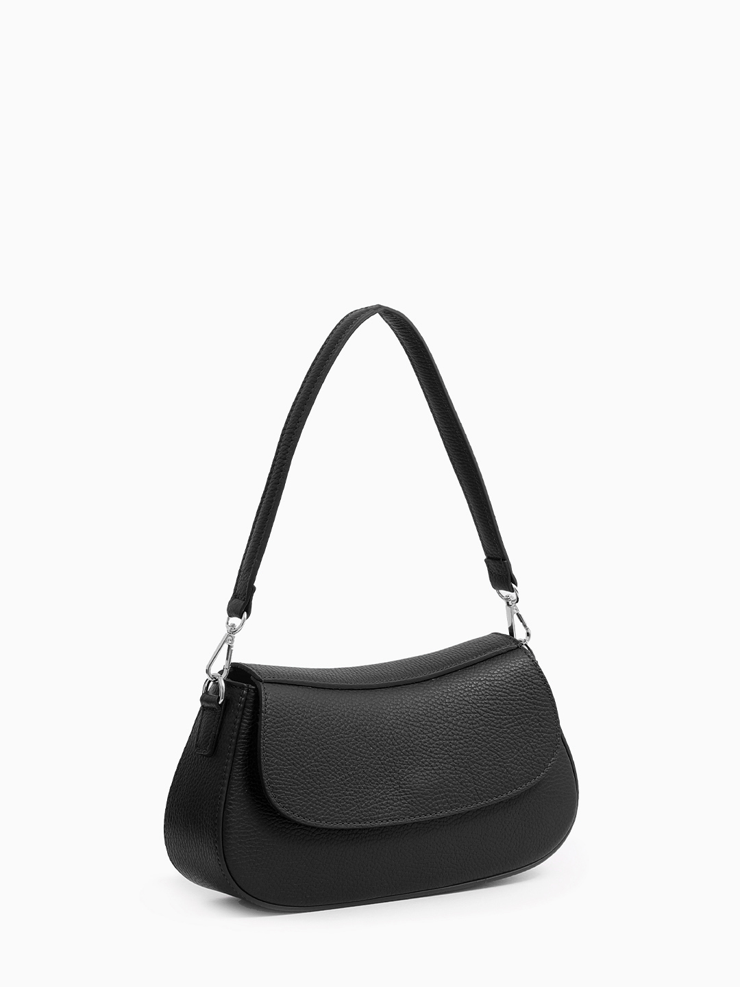 Чёрный багет "Adel" волнообразной формы с двумя ремнями от BE NICE