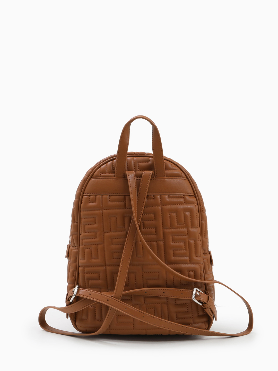 Рюкзак с рельефным брендовым узором от ERMANNO FIRENZE в оттенке загара