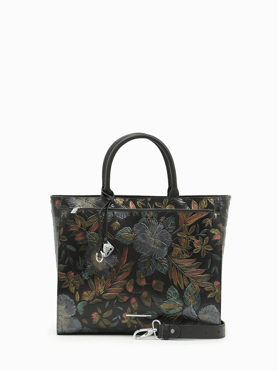 Классическая сумка от Alessandro Beato из натуральной кожи c цветочным принтом