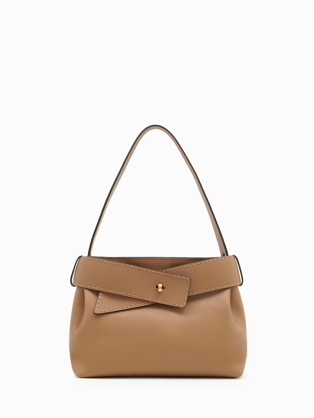 Классическая сумка от Loristella в натуральной коже горчичного цвета в размере S