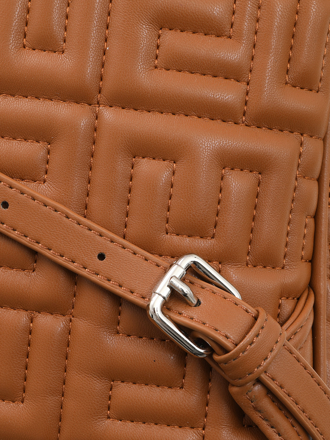 Рюкзак с рельефным брендовым узором от ERMANNO FIRENZE в оттенке загара