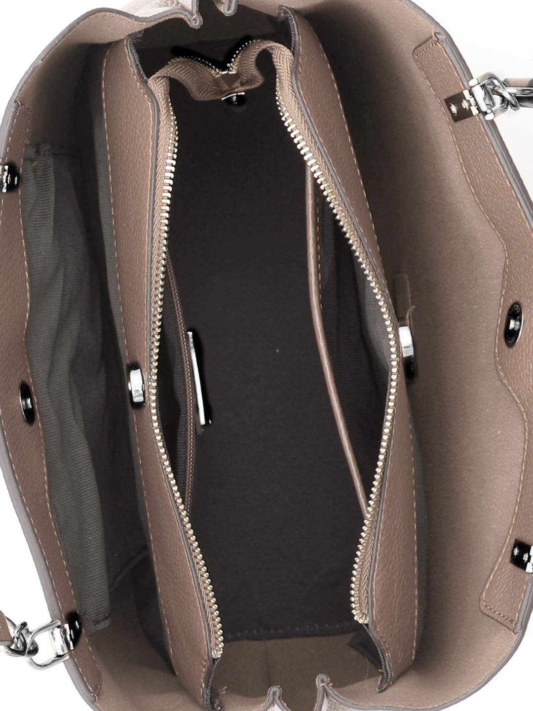 Базовый тоут с тремя отделениями от Vanessa Scani в оттенке тауп