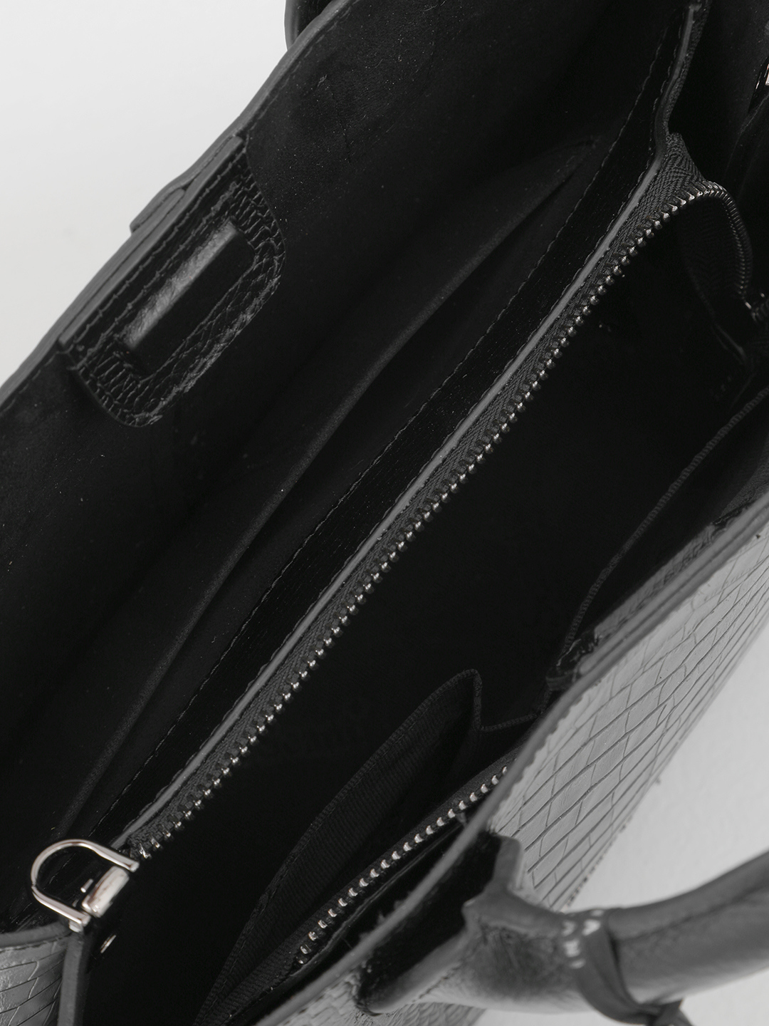 Сумка-тоут с именной гравировкой Vanessa Scani чёрного цвета