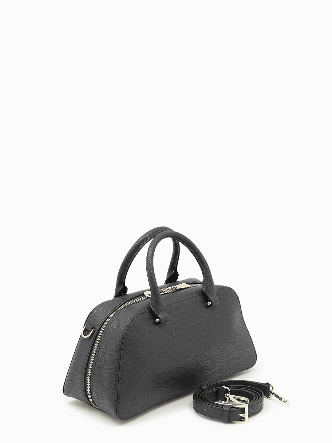 Боулер от Cromia в натуральной зернистой коже черного цвета 