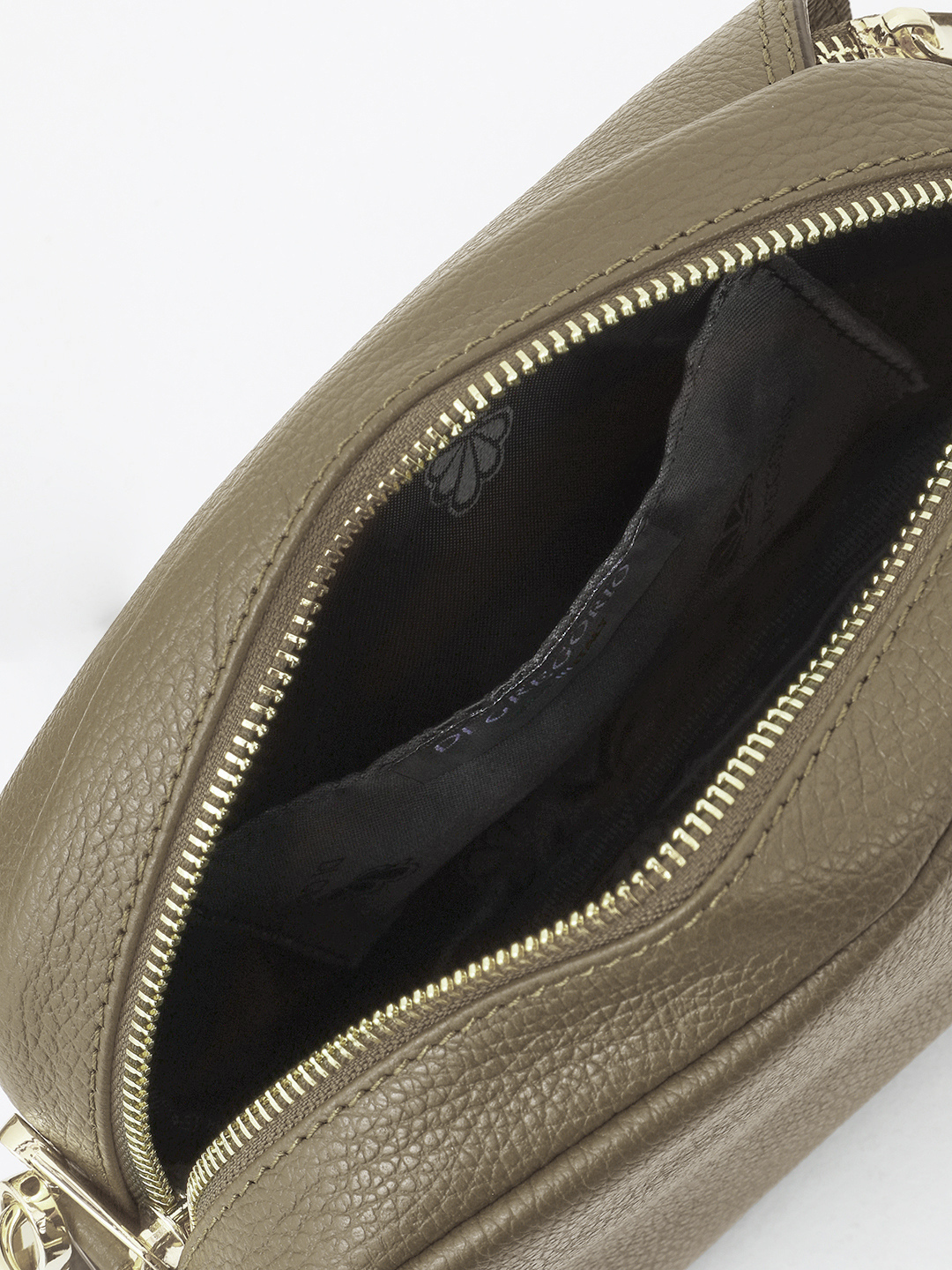 Кросс - боди с бамбуковой пуговицей от Di Gregorio в цвете тауп