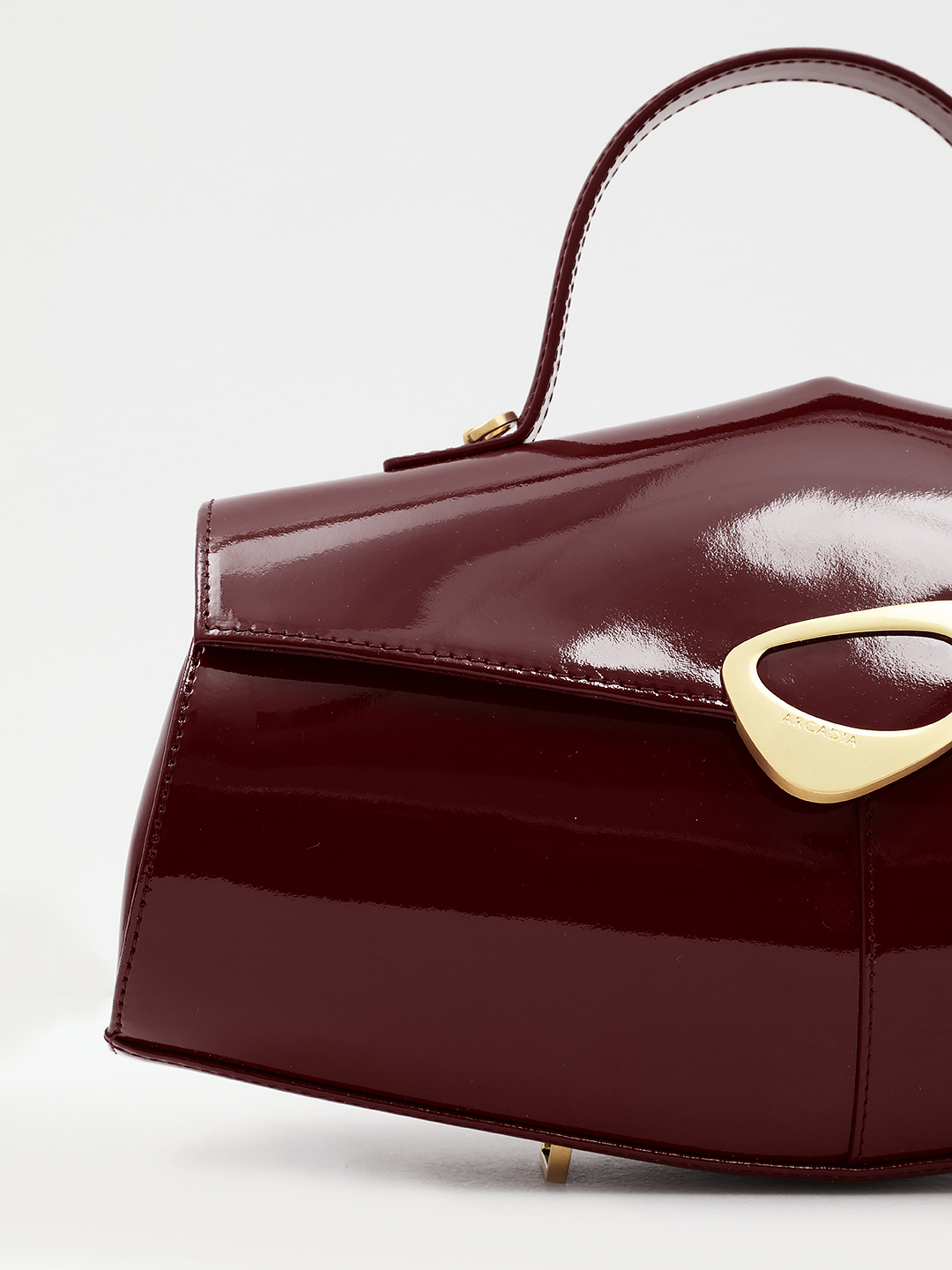 Бордовый лаковый сэтчел CALIPSO от ARCADIA в размере M
