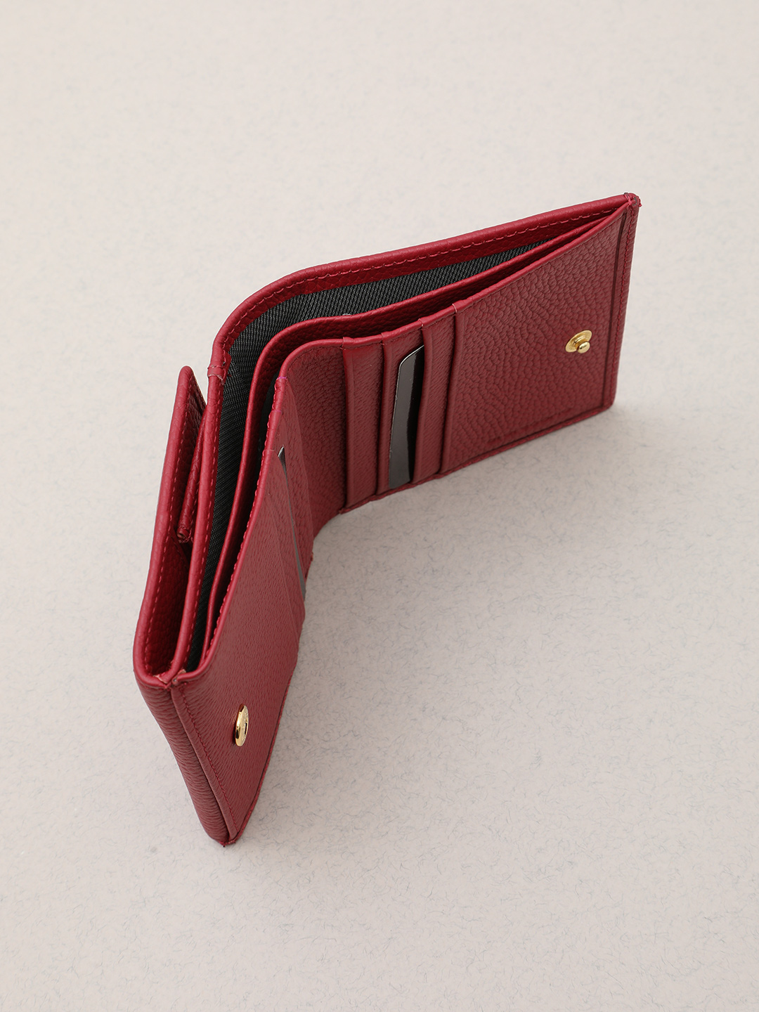 Мини-кошелёк с металлической гравировкой от Di Gregorio бордового цвета