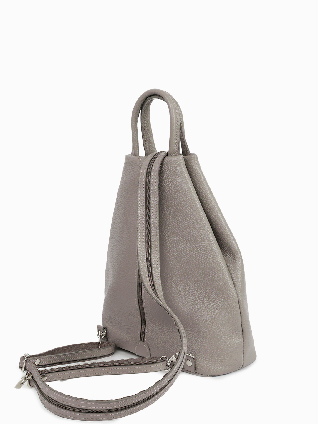 Сумка - рюкзак от BE NICE c разъёмной лямкой - молнией в цвете тауп